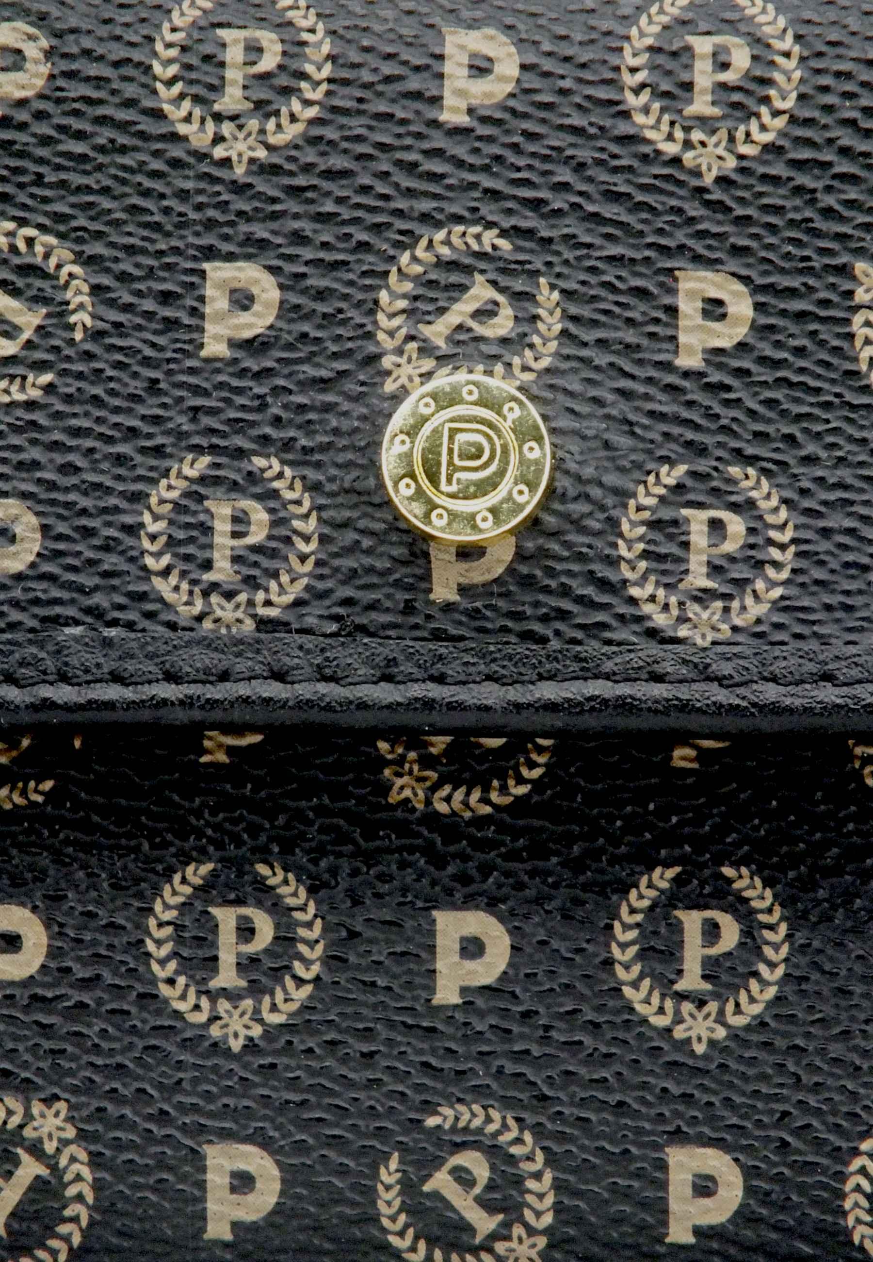 Pollini Portafoglio Donna Zip Around Heritage Nero e Avorio Pollini Portafoglio Donna Zip Around Heritage Nero e Avorio