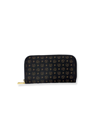 POLLINI Portafoglio Donna Zip Around Loghi Nero TE9001PP02Q1100A - Sandrini Calzature e Abbigliamento