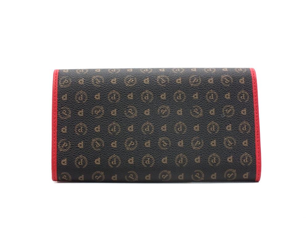 POLLINI Portafoglio Loghi Printed Nero Rosso TE9000PP02Q1100B - Sandrini Calzature e Abbigliamento
