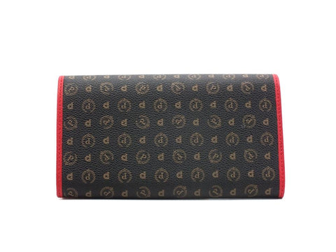 POLLINI Portafoglio Loghi Printed Nero Rosso TE9000PP02Q1100B - Sandrini Calzature e Abbigliamento