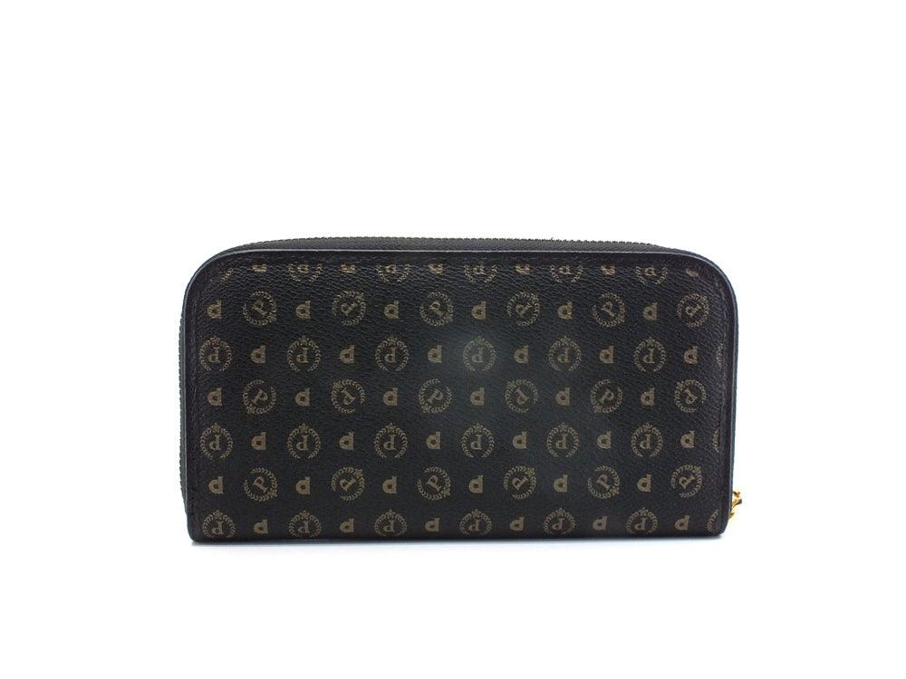 POLLINI Portafoglio Zip Around Loghi Printed Nero TE9001PP02Q1100A - Sandrini Calzature e Abbigliamento