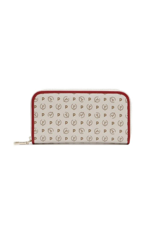 POLLINI Portafoglio Zip Donna Avorio Rosso TE9001PP02Q1110B - Sandrini Calzature e Abbigliamento