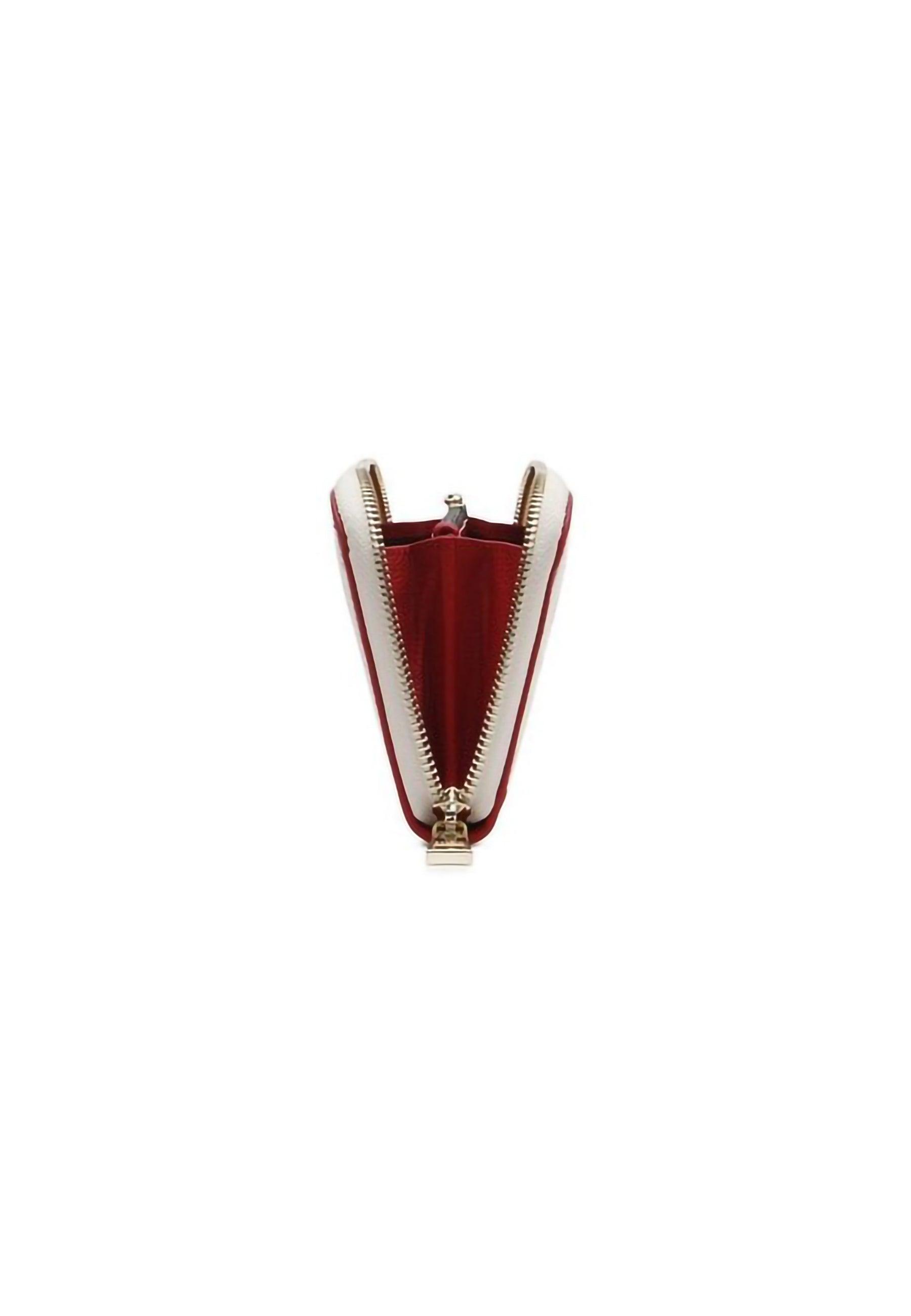 POLLINI Portafoglio Zip Donna Avorio Rosso TE9001PP02Q1110B - Sandrini Calzature e Abbigliamento