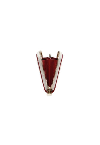 POLLINI Portafoglio Zip Donna Avorio Rosso TE9001PP02Q1110B - Sandrini Calzature e Abbigliamento