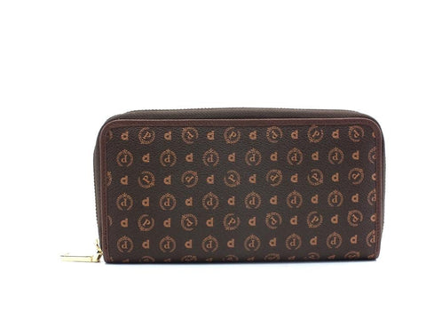 POLLINI Portafoglio Zip Loghi Printed Marrone TE9012PP0DQ5330A - Sandrini Calzature e Abbigliamento