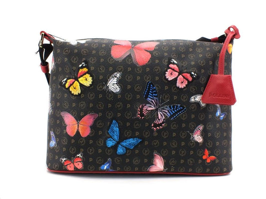 POLLINI Satchel Borsa Tracolla Butterfly Nero Multi TE8400PP02Q4600A - Sandrini Calzature e Abbigliamento
