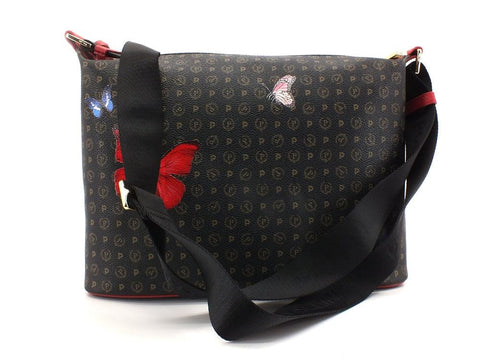 POLLINI Satchel Borsa Tracolla Butterfly Nero Multi TE8400PP02Q4600A - Sandrini Calzature e Abbigliamento