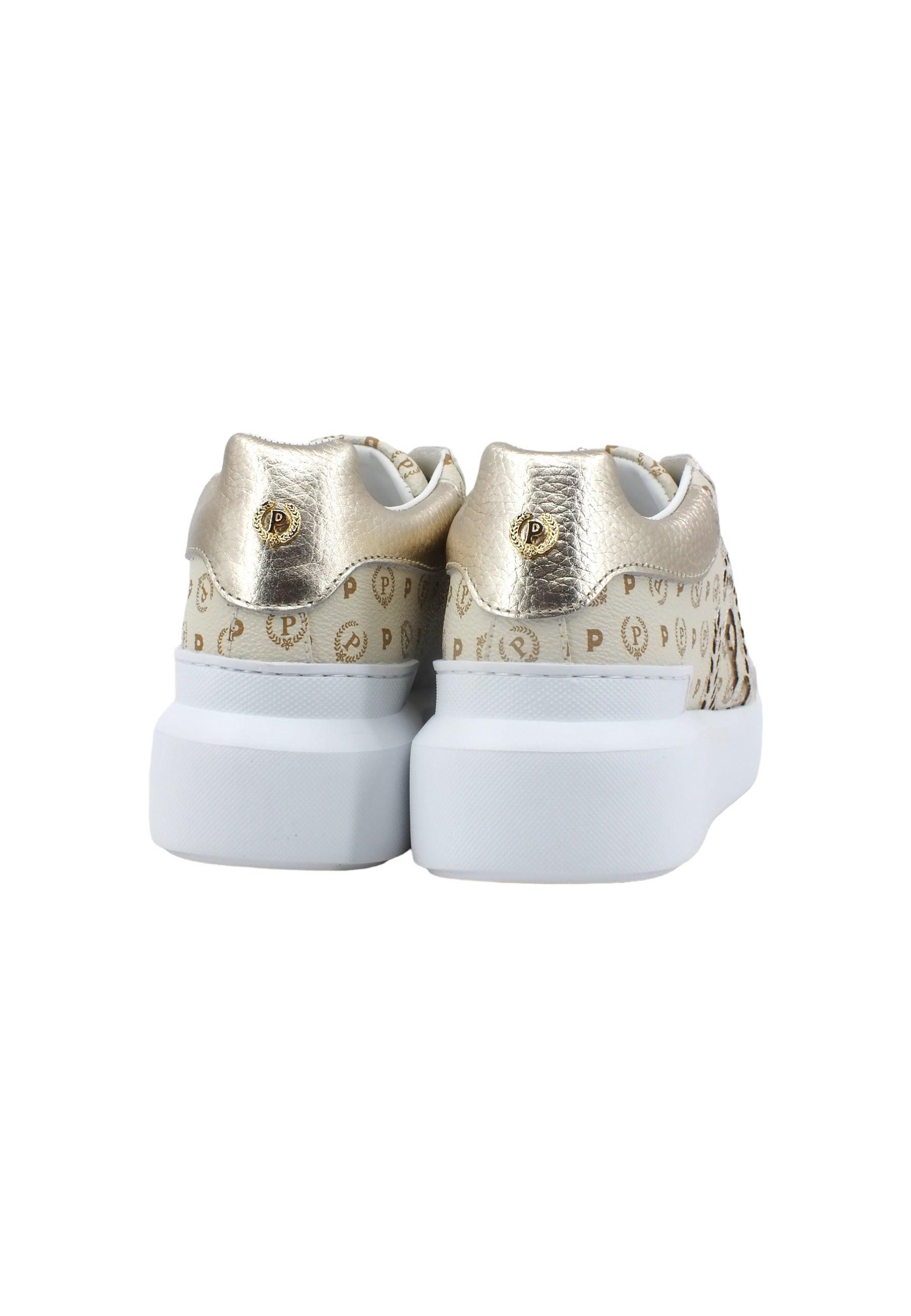 POLLINI Sneaker Donna Avorio Platino TA15064G0AQ1110H - Sandrini Calzature e Abbigliamento