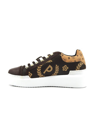 POLLINI Sneaker Donna Marrone Crema TE15274G0FQ1E11A - Sandrini Calzature e Abbigliamento