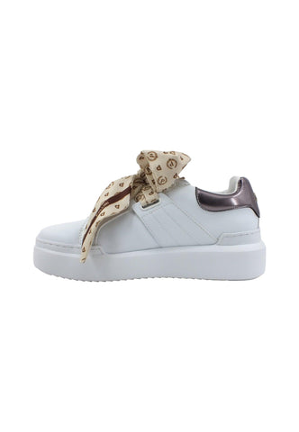 POLLINI Sneaker Fiocco Donna Bianco Fucile TA15204G0EQ1G10A - Sandrini Calzature e Abbigliamento