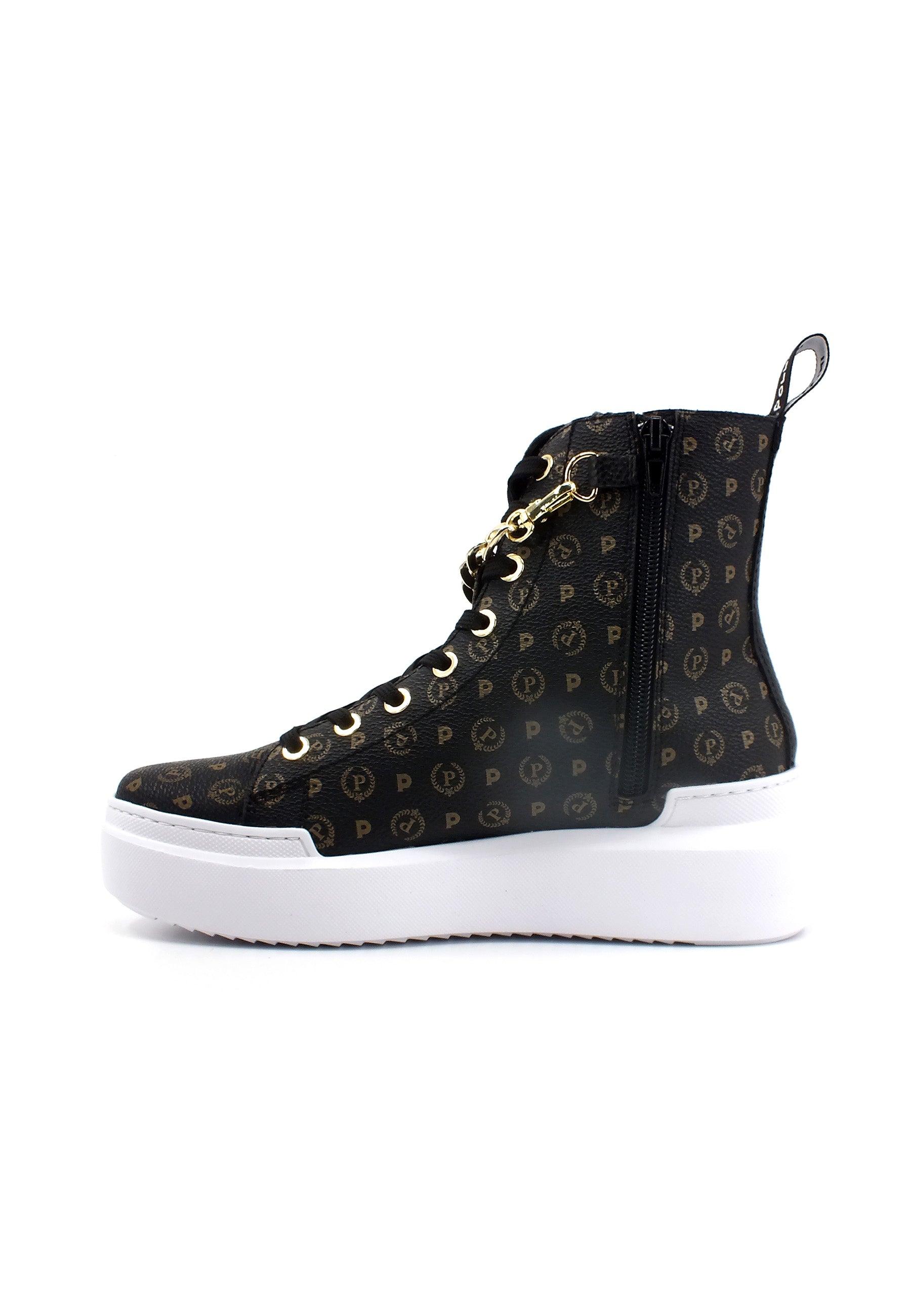 POLLINI Sneaker Hi Donna Nero TA15174G0DQ110A - Sandrini Calzature e Abbigliamento