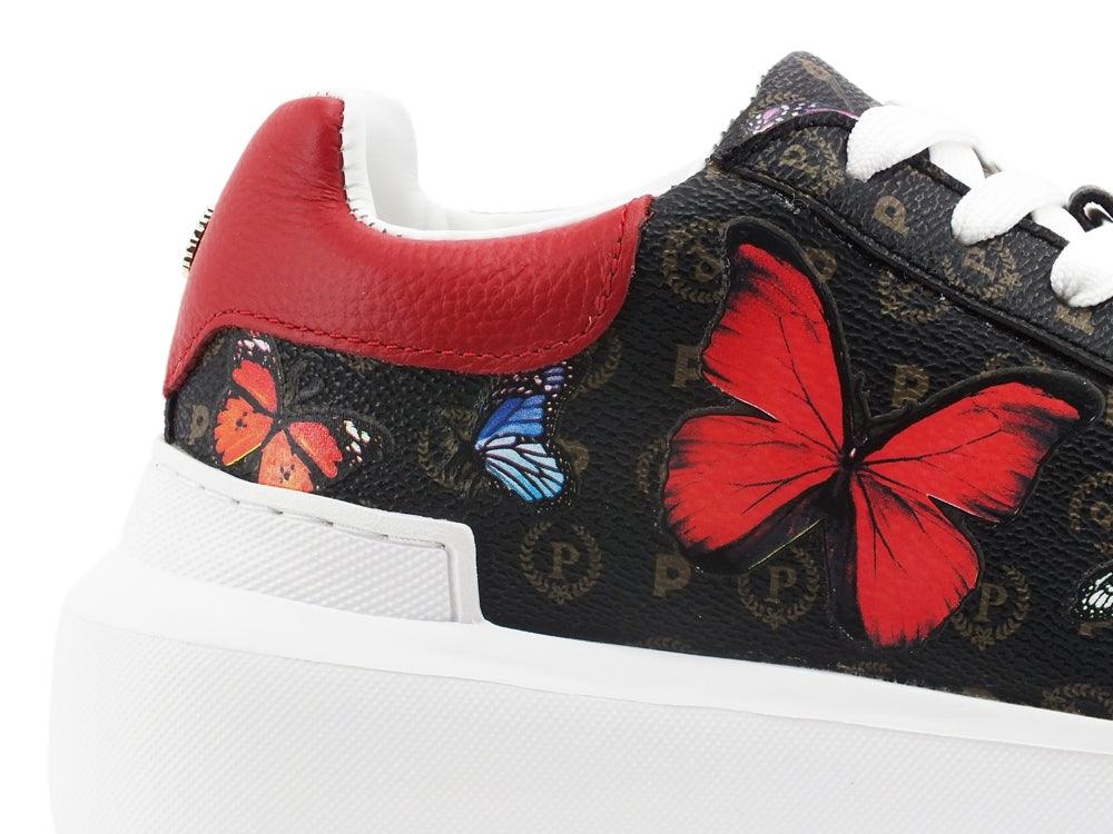 POLLINI Sneaker Platform Butterfly Farfalle Nero Multi TA15244G0EQ4600A - Sandrini Calzature e Abbigliamento