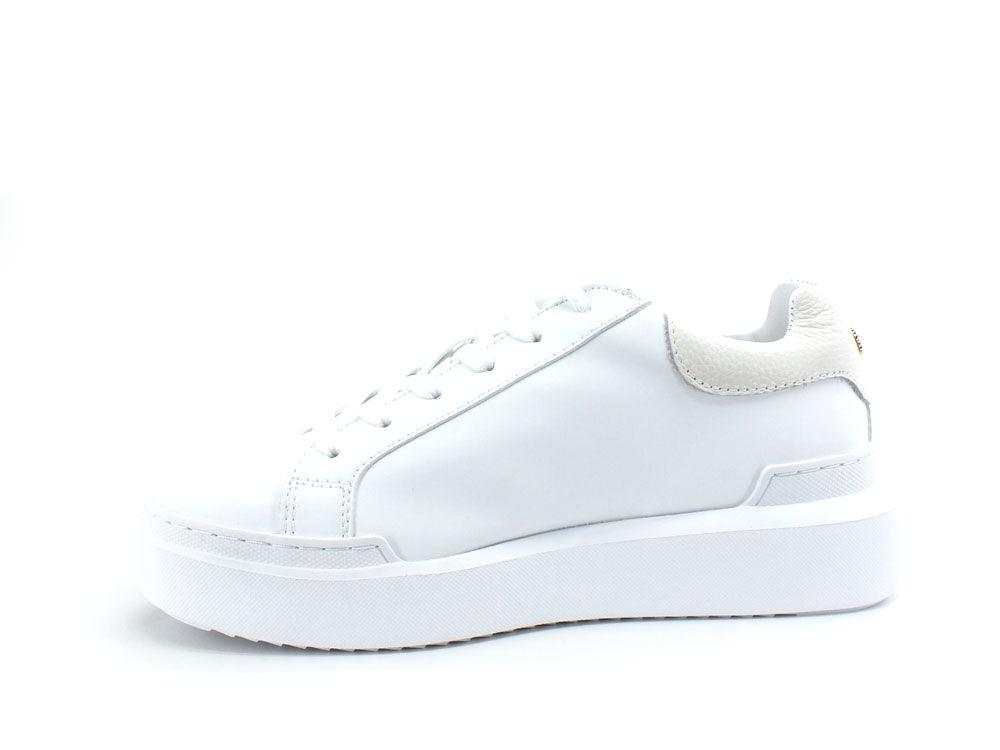POLLINI Sneaker Platform Logo Glitter Bianco SA15014G0EXE110A - Sandrini Calzature e Abbigliamento