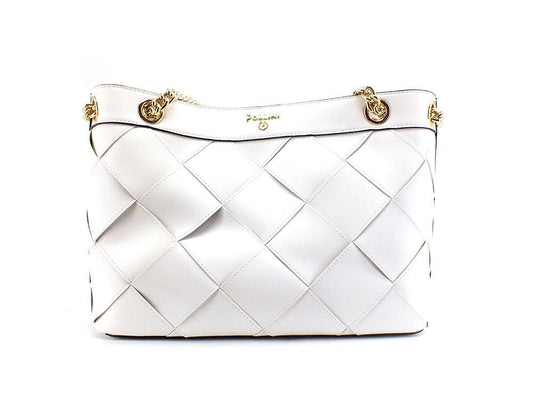 POLLINI Tote Clutch Logo Borsa Manici Bianco SC4523PP0ESI0100 - Sandrini Calzature e Abbigliamento