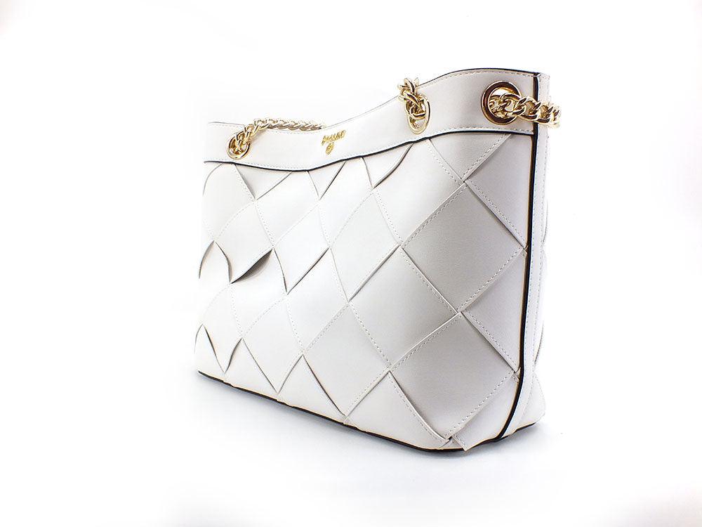 POLLINI Tote Clutch Logo Borsa Manici Bianco SC4523PP0ESI0100 - Sandrini Calzature e Abbigliamento