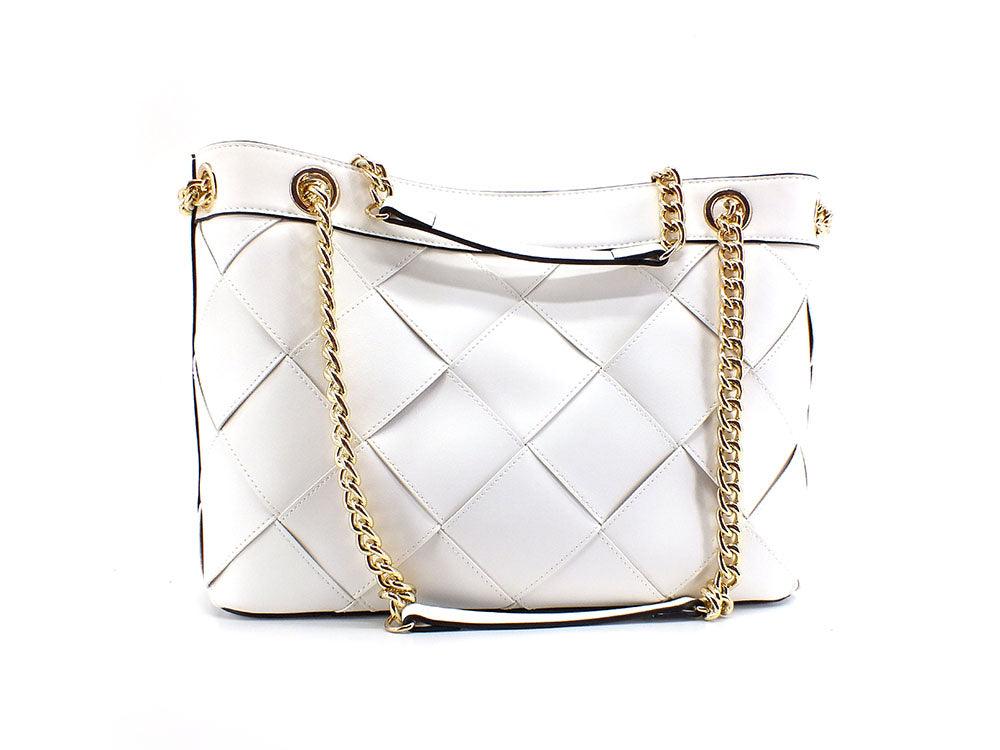 POLLINI Tote Clutch Logo Borsa Manici Bianco SC4523PP0ESI0100 - Sandrini Calzature e Abbigliamento