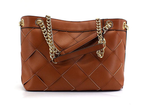 POLLINI Tote Clutch Logo Borsa Manici Marrone Terra SC4523PP0ESI0200 - Sandrini Calzature e Abbigliamento