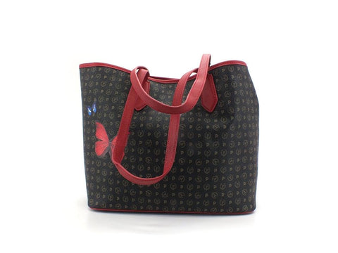POLLINI Tote Loghi Printed Borsa Butterfly Nero Multi TE8427PP06Q4600A - Sandrini Calzature e Abbigliamento