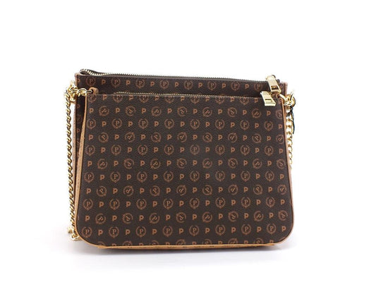 POLLINI Tracolla Manici Printed Borsa Marrone Crema TE8469PP0DQ5330A - Sandrini Calzature e Abbigliamento