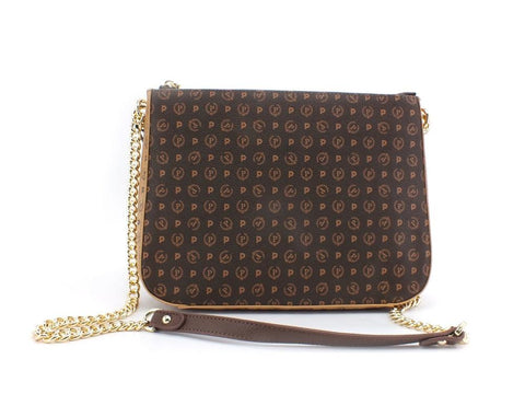 POLLINI Tracolla Manici Printed Borsa Marrone Crema TE8469PP0DQ5330A - Sandrini Calzature e Abbigliamento