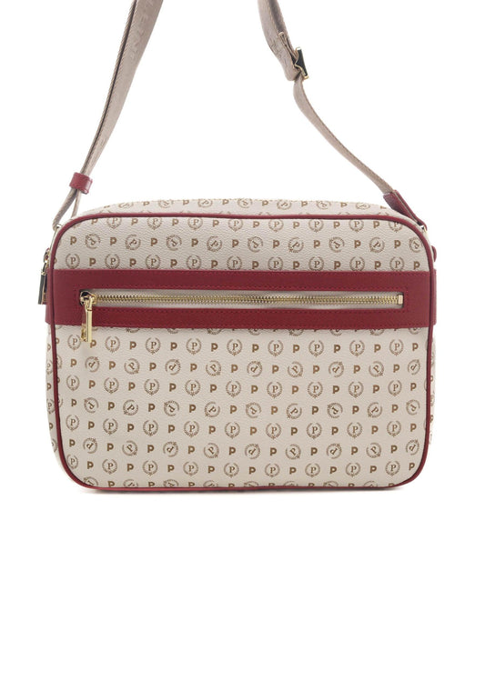 POLLINI Tracolla Messenger Avorio Rosso TE8402PP02Q1110B - Sandrini Calzature e Abbigliamento