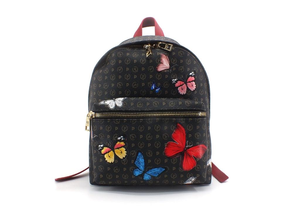 POLLINI Zaino Printed Butterfly Nero Multi TE8412PP03Q4600A - Sandrini Calzature e Abbigliamento