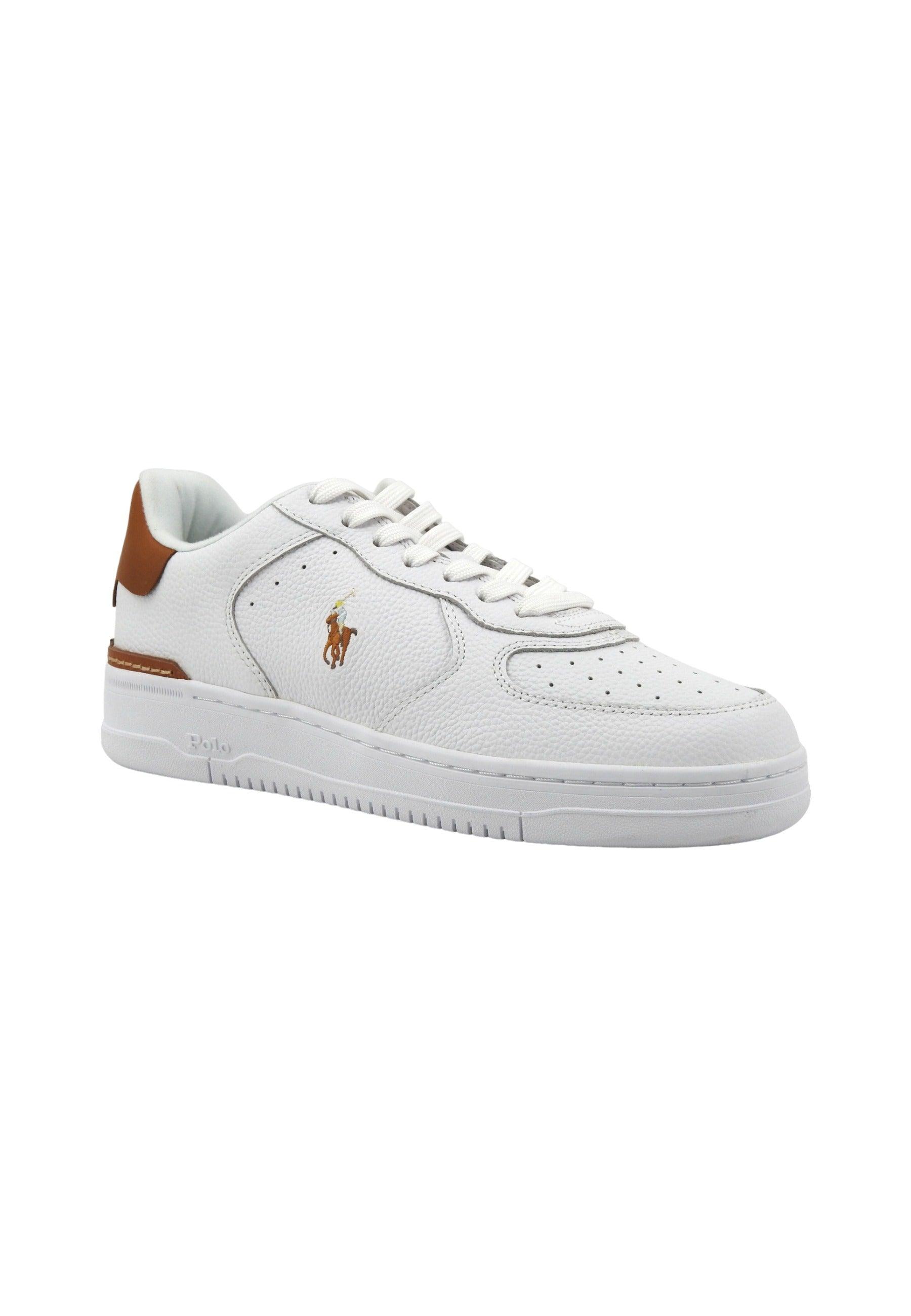 POLO RALPH LAUREN Sneaker Basket Ox Donna White Tan 809923071002D - Sandrini Calzature e Abbigliamento