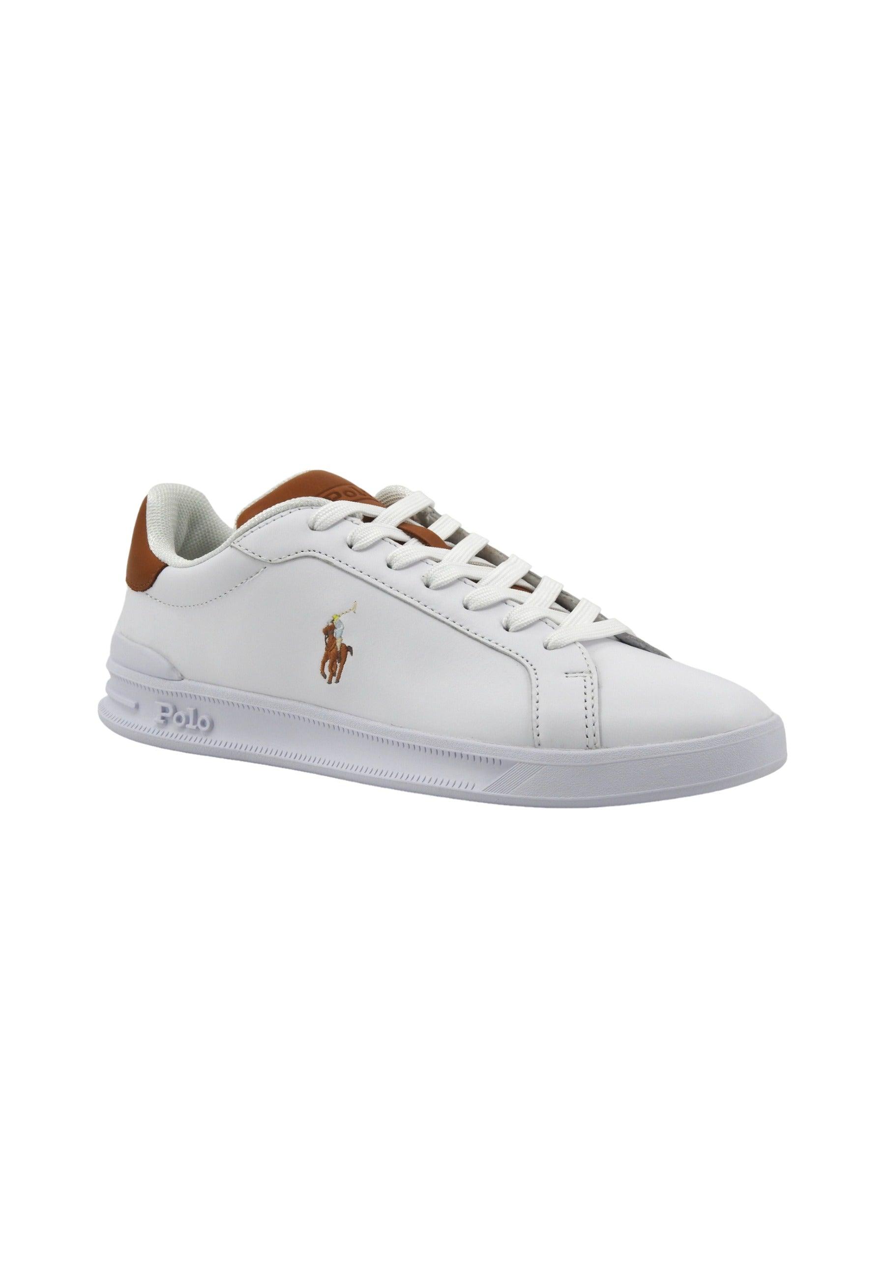 POLO RALPH LAUREN Sneaker Donna White Tan 809877598001D - Sandrini Calzature e Abbigliamento