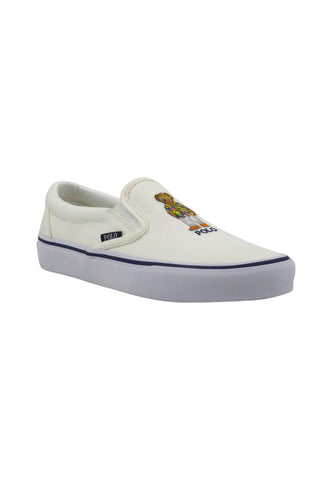 POLO RALPH LAUREN Sneaker Slip On Donna DeckWash White 816934057002D - Sandrini Calzature e Abbigliamento