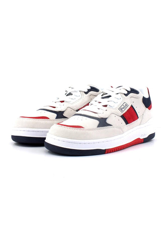 POLO RALPH LAUREN Sneaker Uomo Bianco Navy Red 809913399003 - Sandrini Calzature e Abbigliamento