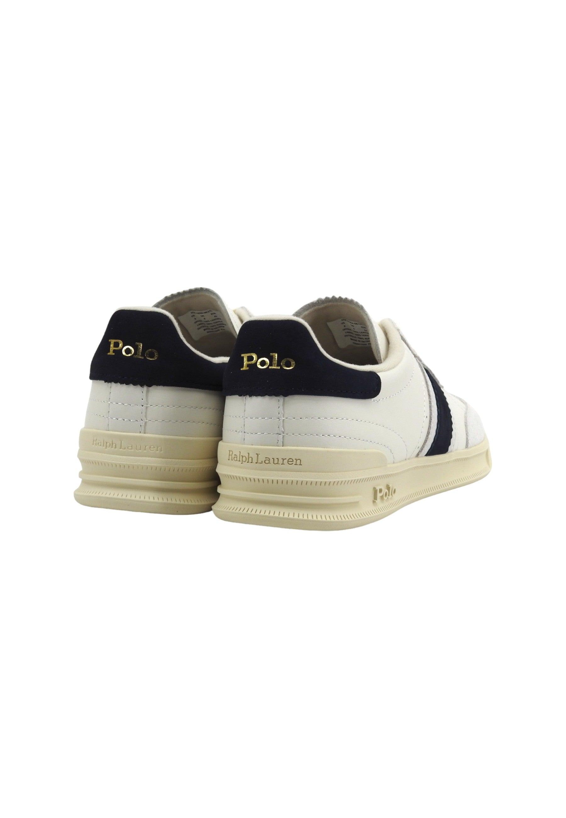 POLO RALPH LAUREN Sneaker Uomo Cream Navy 809931579001 - Sandrini Calzature e Abbigliamento