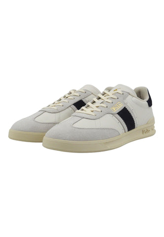 POLO RALPH LAUREN Sneaker Uomo Cream Navy 809931579001 - Sandrini Calzature e Abbigliamento