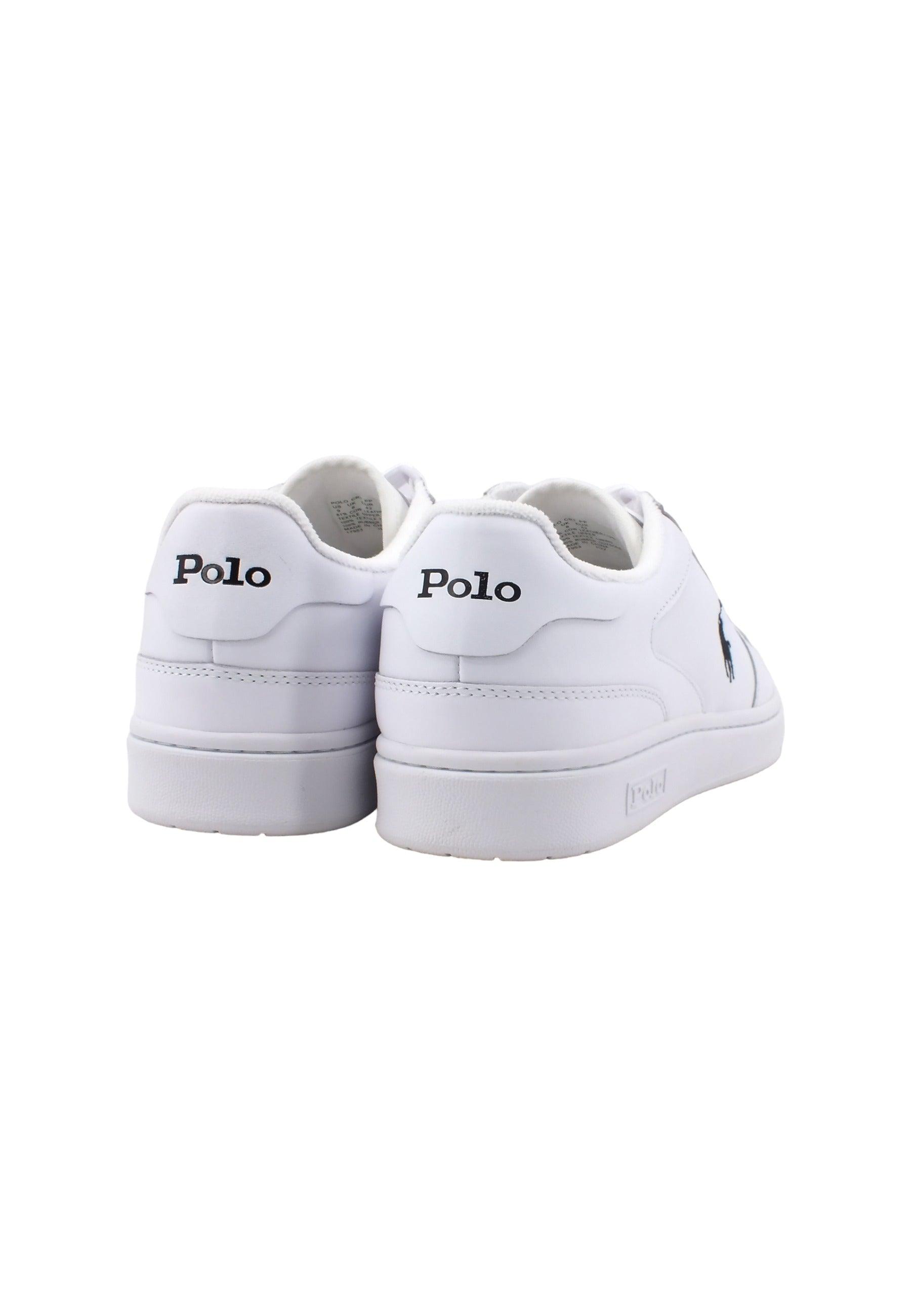 POLO RALPH LAUREN Sneaker Uomo White Black 809885817002 - Sandrini Calzature e Abbigliamento