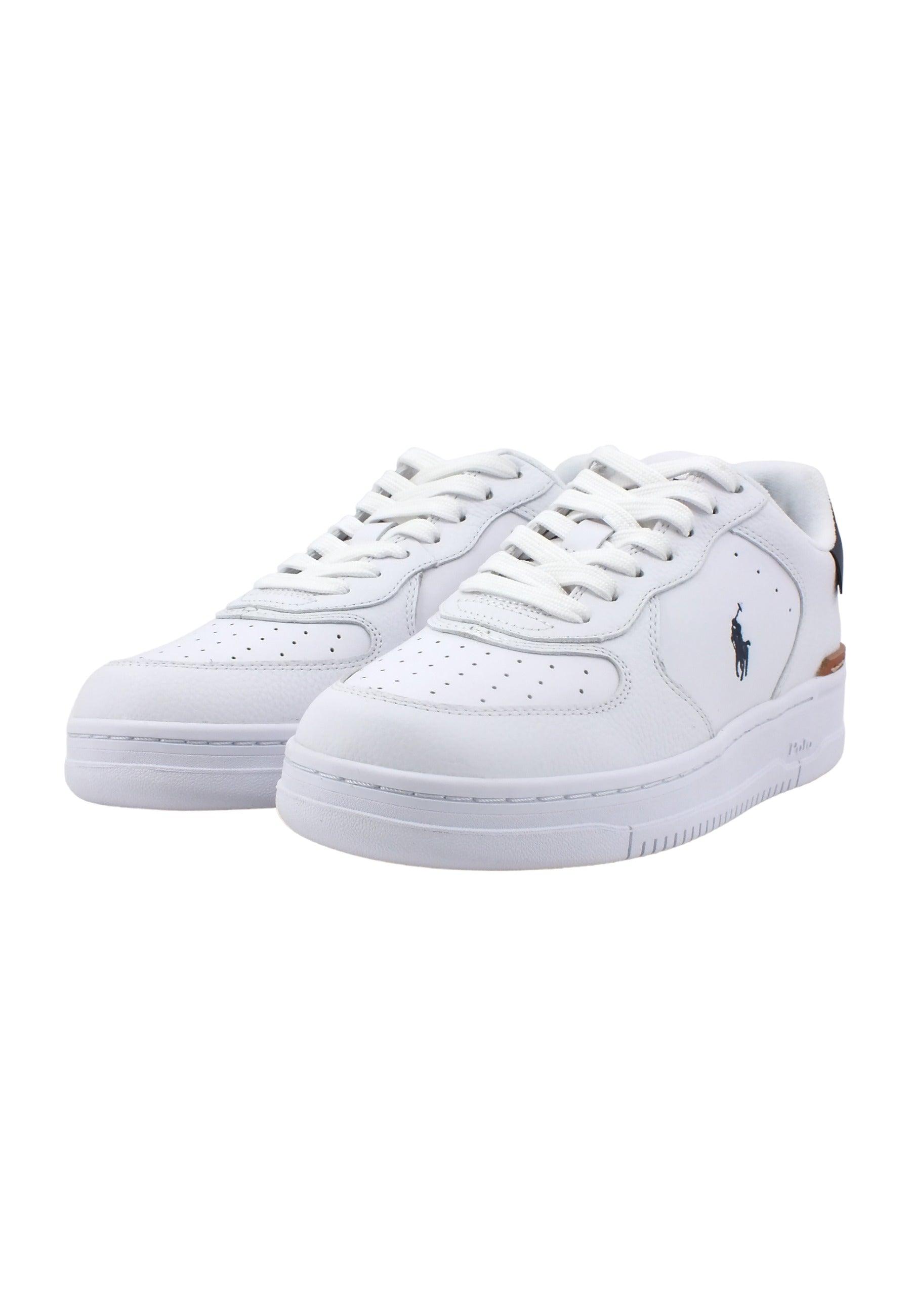 POLO RALPH LAUREN Sneaker Uomo White Navy 809891791004U - Sandrini Calzature e Abbigliamento