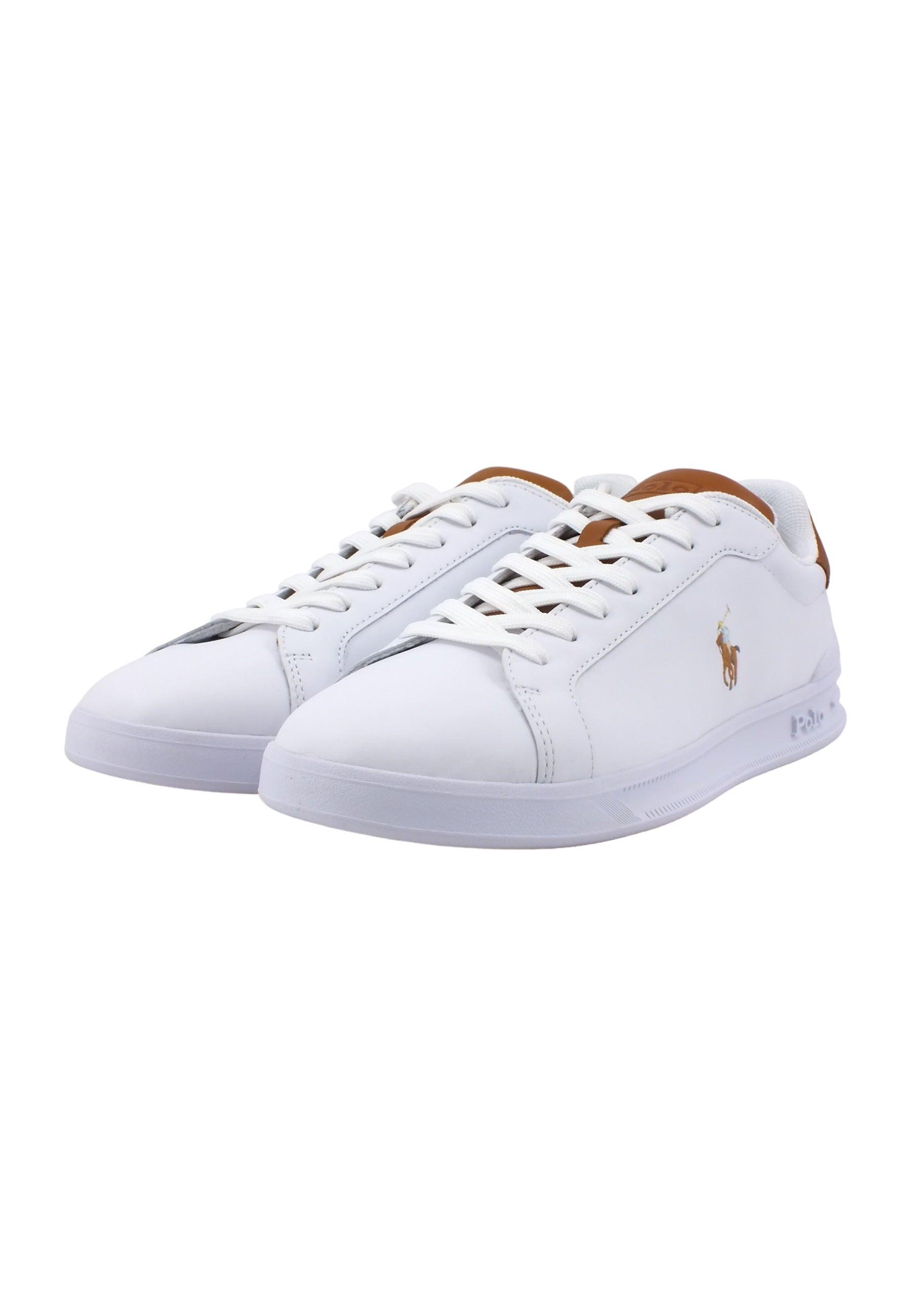 POLO RALPH LAUREN Sneaker Uomo White Tan 809877598001 - Sandrini Calzature e Abbigliamento