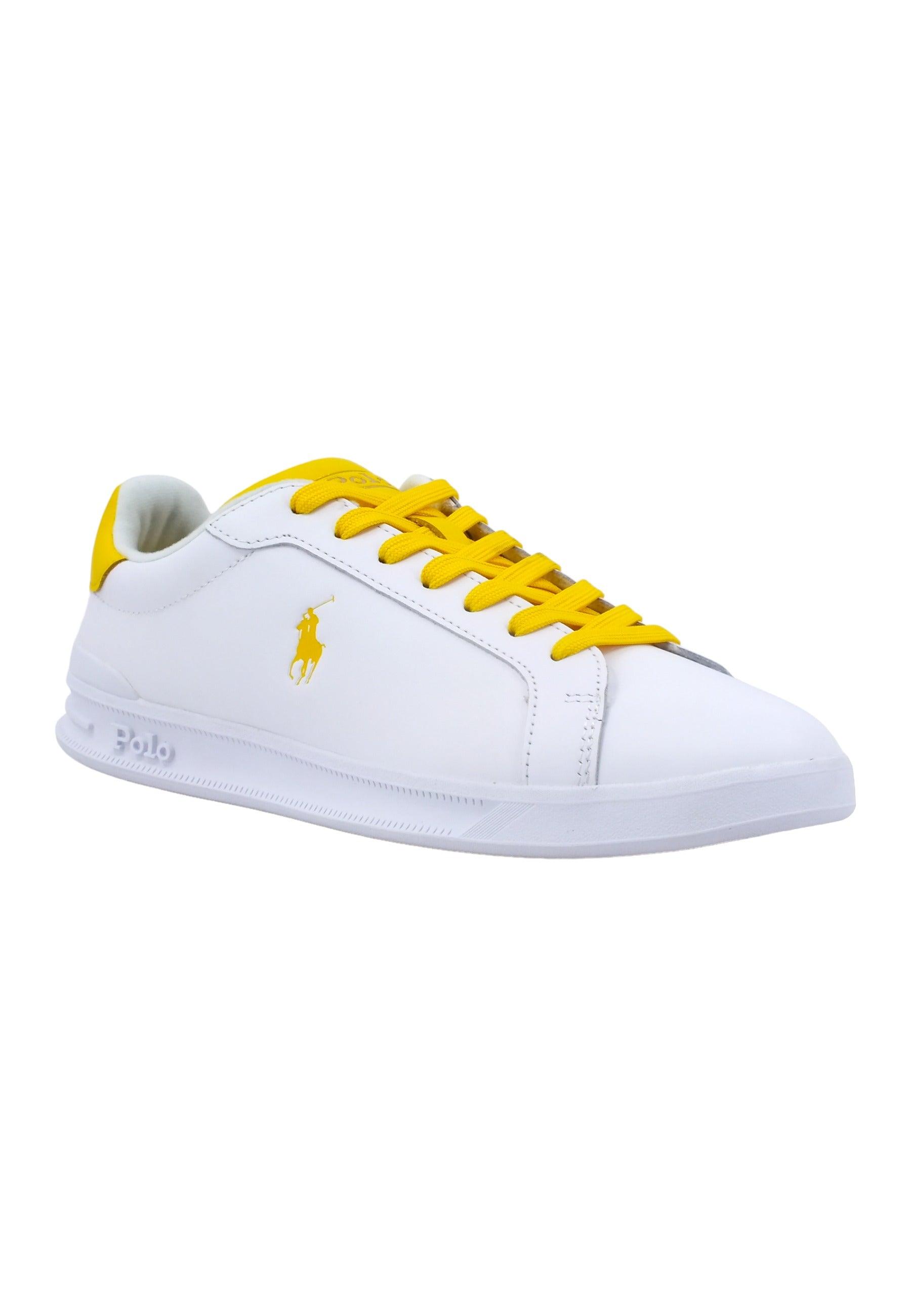 POLO RALPH LAUREN Sneaker Uomo White Yellow 809923929003U - Sandrini Calzature e Abbigliamento