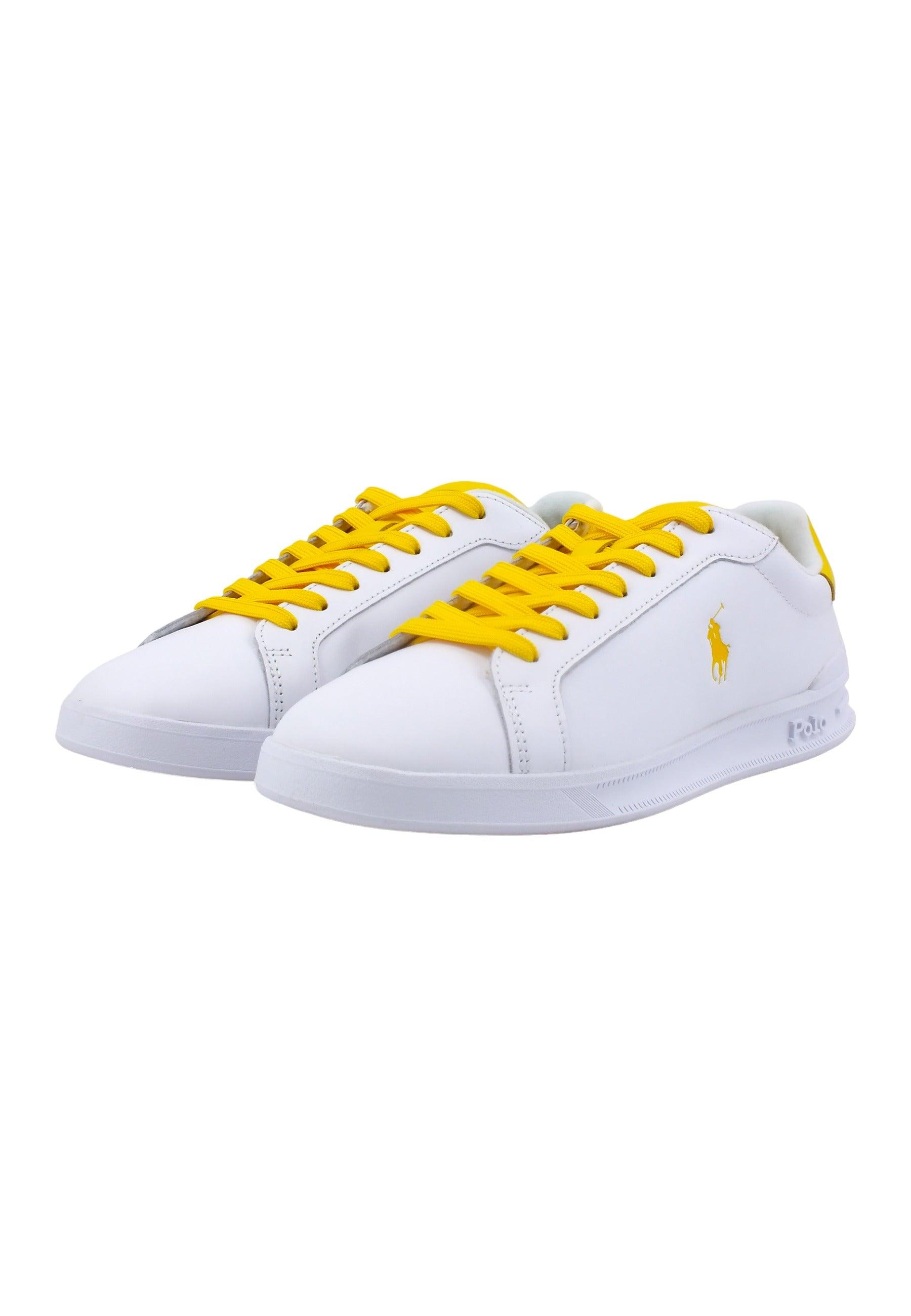 POLO RALPH LAUREN Sneaker Uomo White Yellow 809923929003U - Sandrini Calzature e Abbigliamento