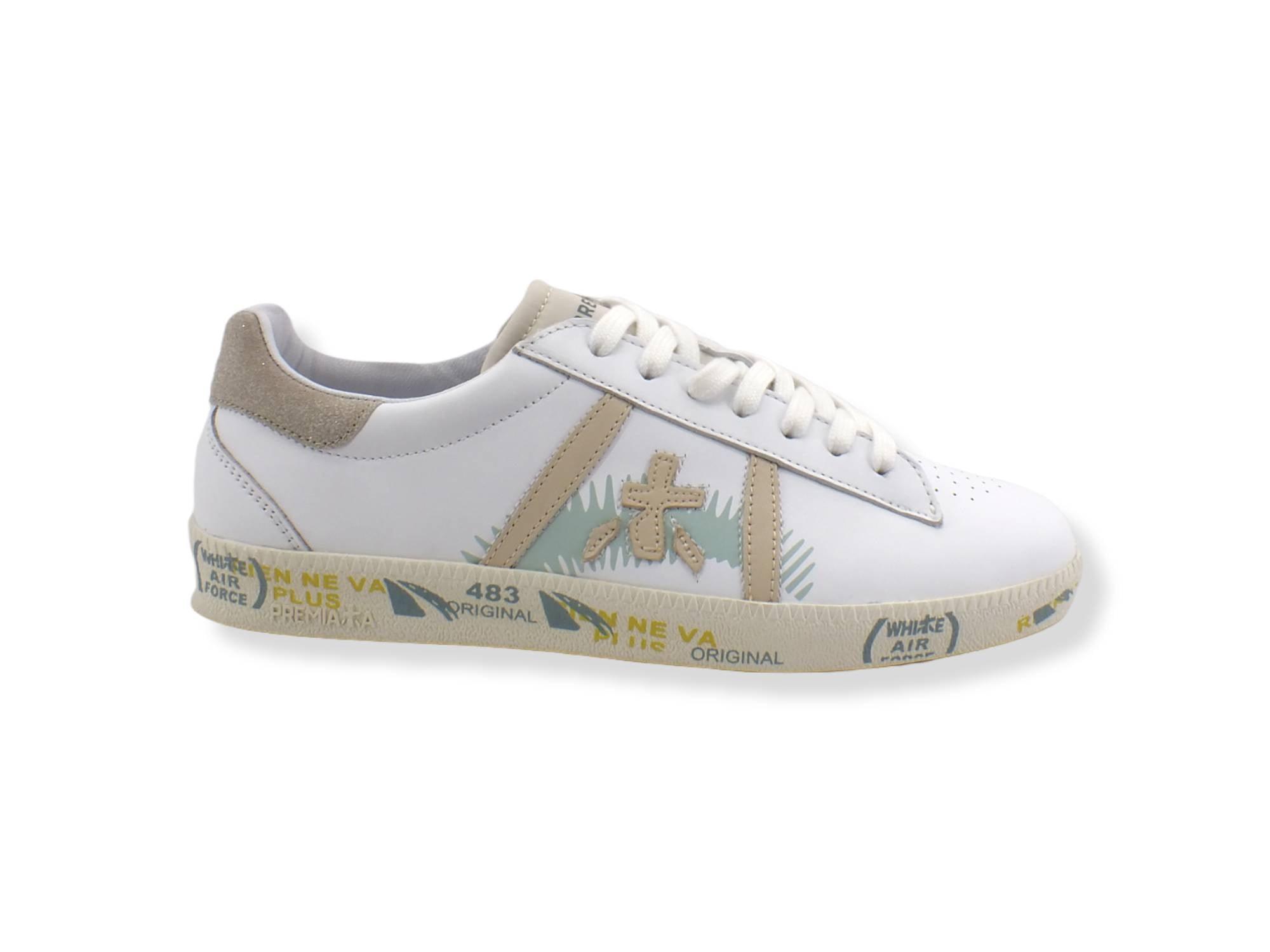 PREMIATA Andy Sneaker Retro Micro Glitter Sneaker Donna White Sand ANDYD5746 - Sandrini Calzature e Abbigliamento