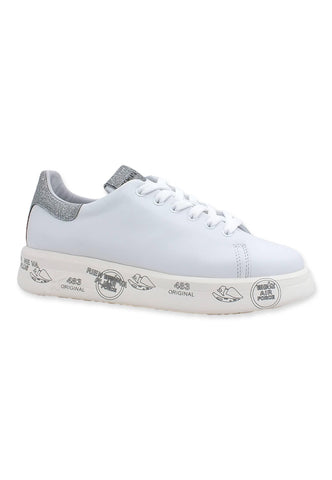 PREMIATA Belle Sneaker Donna Glitter White Silver BELLE4903 - Sandrini Calzature e Abbigliamento