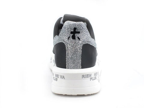 PREMIATA Belle Sneaker Platform Glitter Nero Argento BELLE-4904 - Sandrini Calzature e Abbigliamento