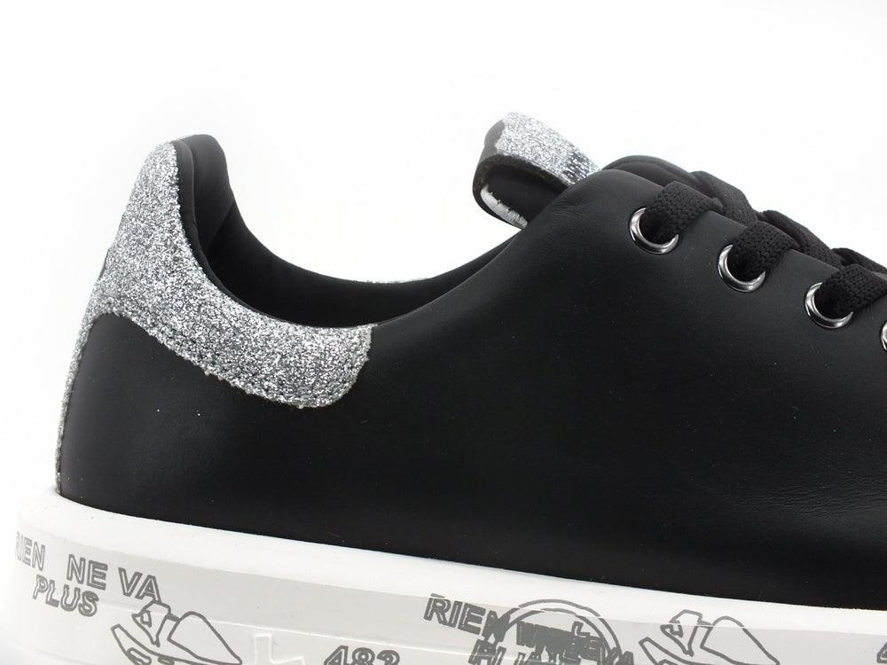 PREMIATA Belle Sneaker Platform Glitter Nero Argento BELLE-4904 - Sandrini Calzature e Abbigliamento