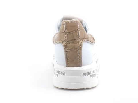 PREMIATA Belle Sneaker Platform Retro Cocco White Beige BELLE-5380 - Sandrini Calzature e Abbigliamento
