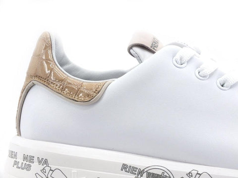 PREMIATA Belle Sneaker Platform Retro Cocco White Beige BELLE-5380 - Sandrini Calzature e Abbigliamento