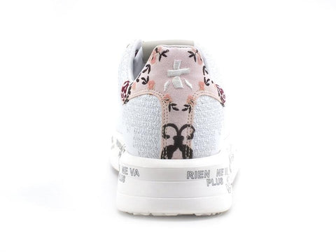PREMIATA Belle Sneaker Platform Ricamo White BELLE-5387 - Sandrini Calzature e Abbigliamento
