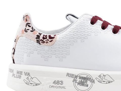 PREMIATA Belle Sneaker Platform Ricamo White BELLE-5387 - Sandrini Calzature e Abbigliamento