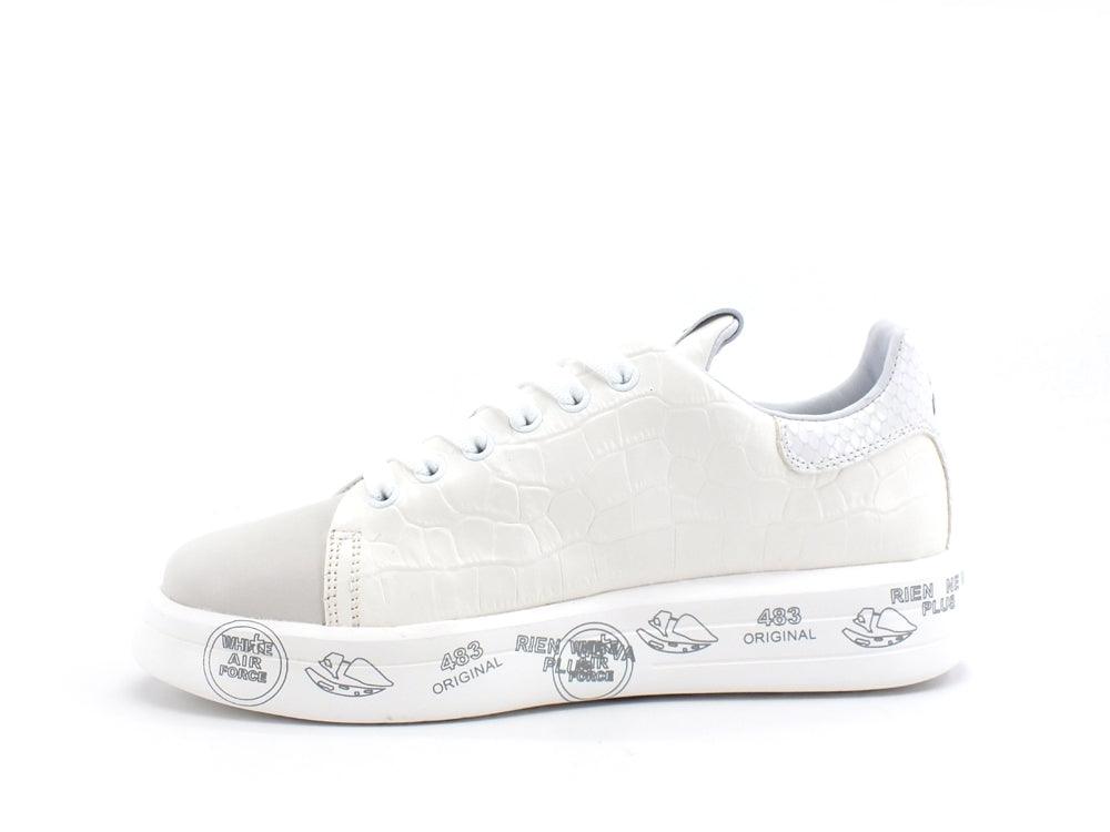 PREMIATA Belle Sneaker Platform Stampa Cocco White BELLE-5385 - Sandrini Calzature e Abbigliamento