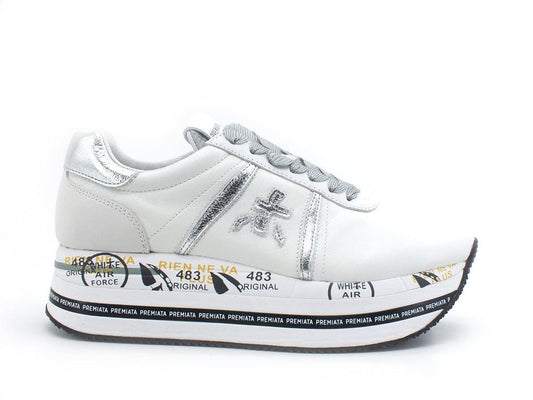 PREMIATA Beth Sneaker Platform Donna White Silver BETH-4517 - Sandrini Calzature e Abbigliamento