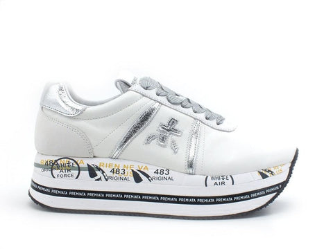 PREMIATA Beth Sneaker Platform Donna White Silver BETH-4517 - Sandrini Calzature e Abbigliamento