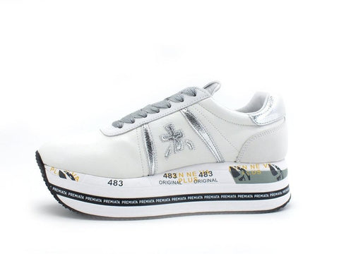 PREMIATA Beth Sneaker Platform Donna White Silver BETH-4517 - Sandrini Calzature e Abbigliamento