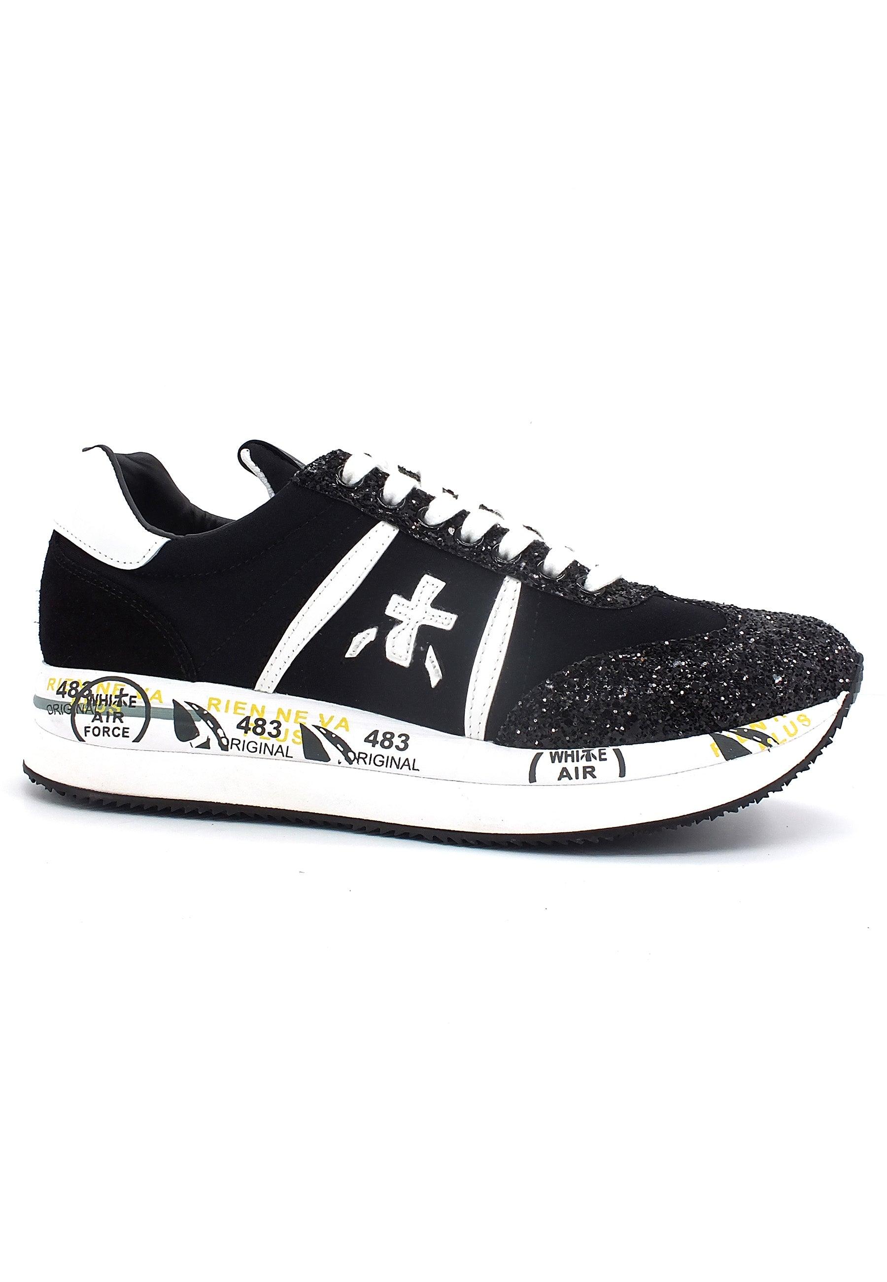 PREMIATA Conny Sneaker Platform Donna Black White CONNY5953 - Sandrini Calzature e Abbigliamento